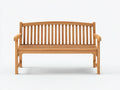 Bancos de jardín de madera 150 x 62 x 88 cm - madera natural - respaldo de listones con apoyabrazos